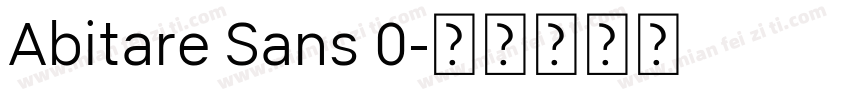 Abitare Sans 0字体转换